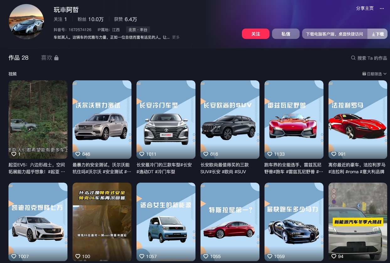 玩車阿哲抖音(图1)