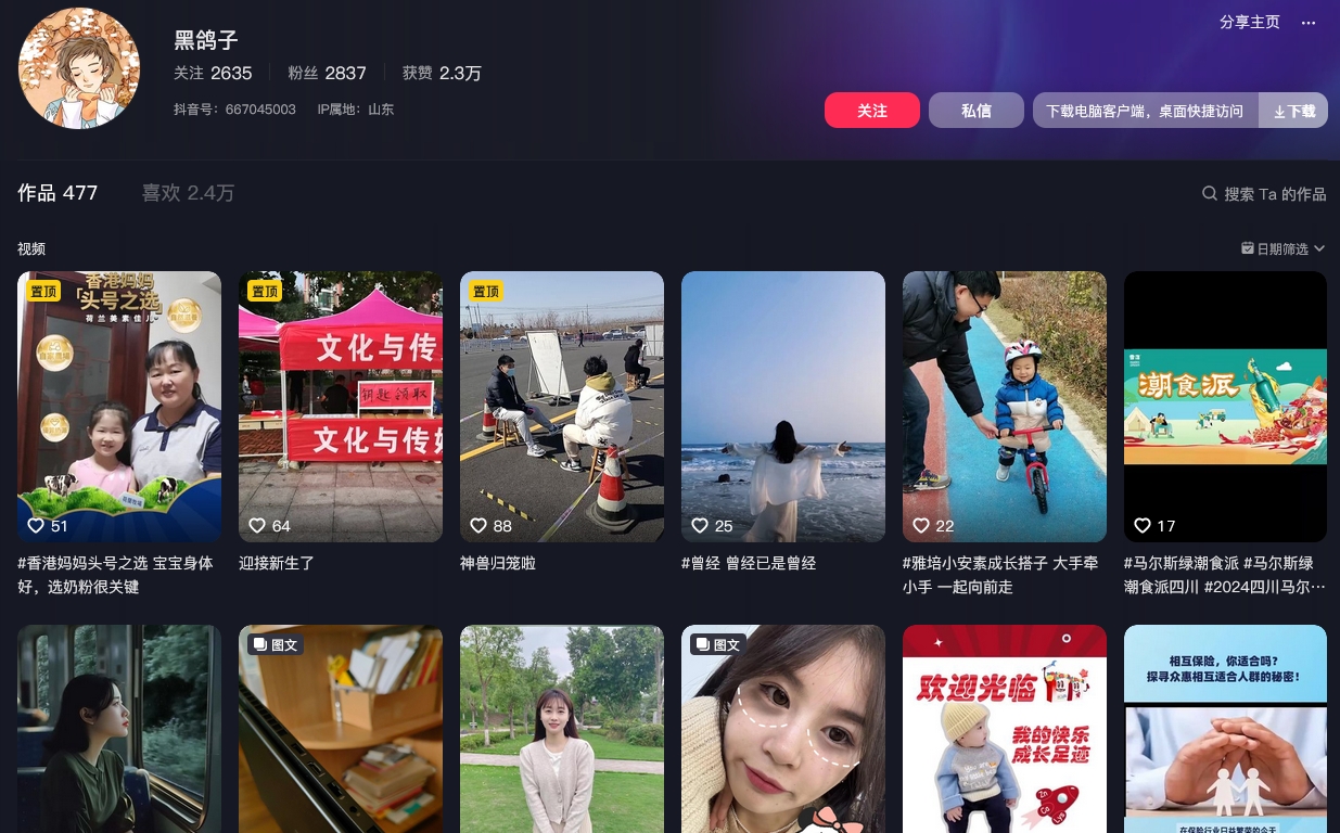 黑鸽子抖音(图1)