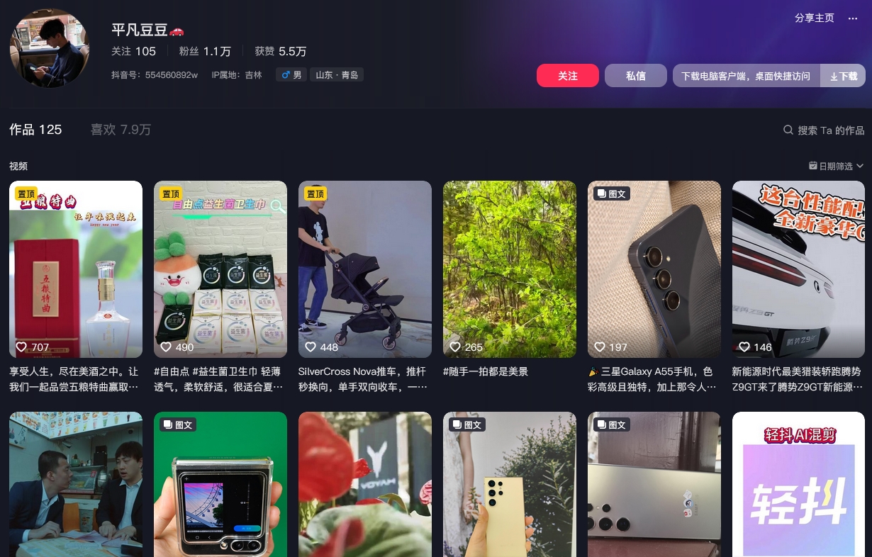 平凡豆豆抖音(图1)